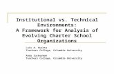 Institutional vs. Technical Environments: A Framework for Analysis of Evolving Charter School Organizations Luis A. Huerta Teachers College, Columbia University.