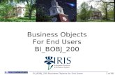 Business Objects For End Users BI_BOBJ_200 BI_BOBJ_200 Business Objects for End Users1 of 86.