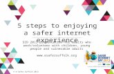 1 5 steps to enjoying a safer internet experience SID 2013 presentation for adults who work/volunteer with children, young people and vulnerable adults.