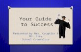 Your Guide to Success Presented by Mrs. Coughlin & Ms. Sley School Counselors.