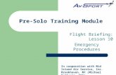 Pre-Solo Training Module Flight Briefing: Lesson 10 Emergency Procedures In cooperation with Mid Island Air Service, Inc. Brookhaven, NY (Michael Bellenir,