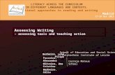 Assessing Writing – assessing tools and teaching action Barbeiro, Luís Filipe LITERACY ACROSS THE CURRICULUM IN DIFFERENT LANGUAGES AND CONTEXTS. Functional.
