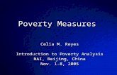 © 2003 By Default!Slide 1 Poverty Measures Celia M. Reyes Introduction to Poverty Analysis NAI, Beijing, China Nov. 1-8, 2005.