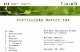 Particulate Matter 101 Red Deer Particulate Matter Information Session Matthew Parsons Air Quality Development – Meteorological Service of Canada, Environment.
