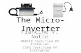 The Micro-Inverter Francine V. Notte NABCEP Certified PV Installer ISPQ Certified PV Instructor.
