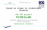 Zavod za slepo in slabovidno mladino LDV TOI project VISkiLab Visually impaired and blind persons skills laboratory Katarina Šimnic.