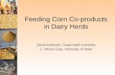 David Anderson, Texas A&M University C. Wilson Gray, University of Idaho Feeding Corn Co-products in Dairy Herds.