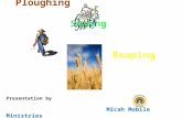 Ploughing Sowing Reaping Presentation by Micah Mobile Ministries He has shown you O man what is good, and what does the Lord require of you. To act justly.