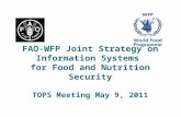 FAO-WFP Joint Strategy on Information Systems for Food and Nutrition Security TOPS Meeting May 9, 2011.