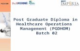 Post Graduate Diploma in Healthcare Operations Management (PGDHOM) Batch 02.