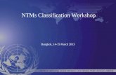 1 NTMs Classification Workshop Bangkok, 14-15 March 2013.