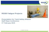 RSSB Fatigue Projects Presentation for Track Safety Alliance Staff Reps Conference 3 rd February 2015 © RSSB 3 Feb 2015.