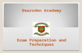 Bearsden Academy Exam Preparation and Techniques.