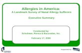Allergies in America: A Landmark Survey of Nasal Allergy Sufferers Executive Summary Conducted by Schulman, Ronca & Bucuvalas, Inc. February 17, 2006 Supported.