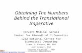 Obtaining The Numbers Behind the Translational Imperative Harvard Medical School Center for Biomedical Informatics i2b2 National Center for Biomedical.