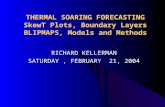 THERMAL SOARING FORECASTING SkewT Plots, Boundary Layers BLIPMAPS, Models and Methods RICHARD KELLERMAN SATURDAY, FEBRUARY 21, 2004.