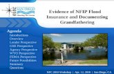 Evidence of NFIP Flood Insurance and Documenting Grandfathering Agenda Introductions Overview Lender Perspective GSE Perspective Agency Perspective WYO.