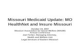 Missouri Medicaid Update: MO HealthNet and Insure Missouri October 24, 2007 Missouri Association for Social Welfare (MASW) Annual Conference Joel Ferber,