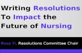 Rosa Yi, Resolutions Committee Chair Writing Resolutions To Impact the Future of Nursing.