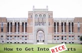 How to Get Into Hogwarts. Rice Stats Undergraduate Enrollment: 3,848 – Class of 2018: 949 students Small Classes: 88% have fewer than 40 students 49 states.
