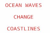 OCEAN WAVES CHANGE COASTLINES. Weathering / Erosion and Waves  Hydraulic pressure: The pounding force of water/waves breaks rock.