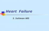 Heart Failure S. Soliman MD. Definition: A state in which the heart cannot provide sufficient cardiac output to satisfy the metabolic needs of the body.