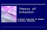 Theory of Interest A brief overview of modern interest theories.