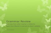 Grammar Review Exercises from other teacher’s midterms Taken from Mariem’s mid term & Azar’s website. By Maram Alabdulaaly 1.
