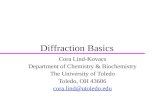 Diffraction Basics Cora Lind-Kovacs Department of Chemistry & Biochemistry The University of Toledo Toledo, OH 43606 cora.lind@utoledo.edu.