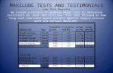 MAXILUBE TESTS AND TESTIMONIALS Lab Test Results We tested a variety of popular motor oils to determine resistance to heat and friction. This test focused.