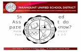 Smarter Balanced Assessment: What do parents need to know? Paramount Unified School District Parent Presentation, Grades 3-5 2014-15 Great Things Are Happening.