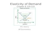 Elasticity of Demand Chapter 6 114-122 Mr. Henry AP Economics.