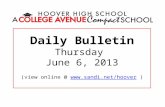 Daily Bulletin Thursday June 6, 2013 (view online @  ).