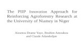 The PIIP Innovation Approach for Reinforcing Agroforestry Research at the University of Niamey in Niger Aissetou Drame Yaye, Ibrahim Amoukou and Claude.