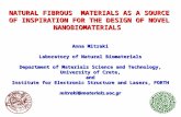 NATURAL FIBROUS MATERIALS AS A SOURCE OF INSPIRATION FOR THE DESIGN OF NOVEL NANOBIOMATERIALS Anna Mitraki Laboratory of Natural Biomaterials Department.