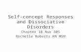 Self-concept Responses and Dissociative Disorders Chapter 18 Nur 305 Rochelle Roberts RN MSN.