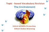 The Environment M2U4 Wildlife Protection M6U4 Global Warming Topic - based Vocabulary Revision.