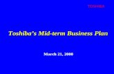 TOSHIBA March 21, 2000 Toshiba’s Mid-term Business Plan.