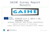 Www.dit.ie/hepru GAIHE Survey Report Results Andrew Gibson and Ellen Hazelkorn Dublin Institute of Technology Higher Education Policy Research Unit (HEPRU)