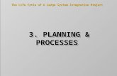 3. PLANNING & PROCESSES The Life Cycle of A Large System Integration Project.