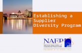 Establishing a Supplier Diversity Program. Jamie Green, MBA, CMRP Strategic Sourcing Manager Supply Chain Management NYU Langone Medical Center New York,