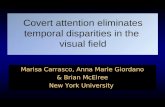 Covert attention eliminates temporal disparities in the visual field Marisa Carrasco, Anna Marie Giordano & Brian McElree New York University.