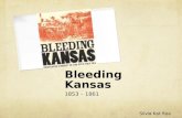 Bleeding Kansas 1853 – 1861 Silvia Kat Roa. Stephen A. Douglas of Illinois Loved the idea of Manifest Destiny and popular sovereignty Transcontinental.