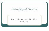 University of Phoenix Facilitation Skills Manual.