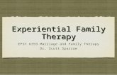 Experiential Family Therapy EPSY 6393 Marriage and Family Therapy Dr. Scott Sparrow EPSY 6393 Marriage and Family Therapy Dr. Scott Sparrow.