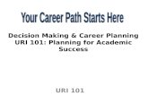 Decision Making & Career Planning URI 101: Planning for Academic Success URI 101.