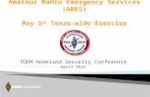 TDEM Homeland Security Conference April 2012. Background Information: Field Organization consists of:  15 Divisions  71 Sections  Texas has 3 sections.