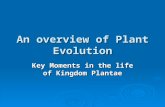 An overview of Plant Evolution Key Moments in the life of Kingdom Plantae.