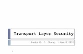 Transport Layer Security Rocky K. C. Chang, 1 April 2011 1.