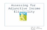 Assessing for Adjunctive Income Eligibility 1 Feb 27, 2013 NE WIC Training Center.